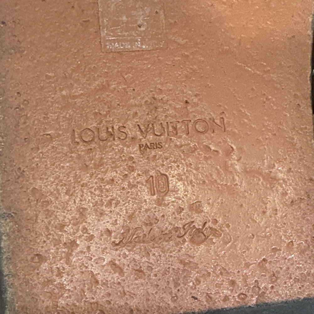 Louis Vuitton Black Leather Flip-Flops - Picture 3 of 3